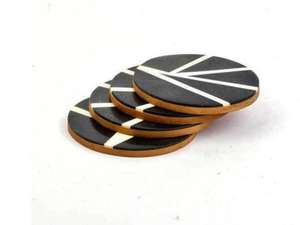 Posavasos de piedra de lujo personalizado de alta calidad, posavasos de madera de acacia de mármol para bebidas, posavasos de madera de mármol cuadrado en las mejores ventas - Product Image 2