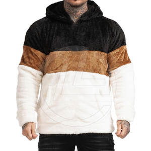 Warm <b>Sherpa</b> Lined <b>Hoodie</b> For <b>Men</b> With Hood And Ribbed Cuffs For Winter Comfort <b>Men</b> <b>Sherpa</b> Fleece <b>Hoodie</b> - Product Image 1