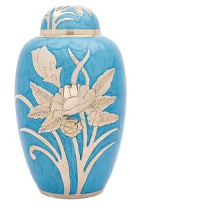 Urna moderna hecha a mano para adultos, mariposa de latón personalizada, urna de cremación antigua esmaltada con acabado múltiple para funerales - Product Image 4