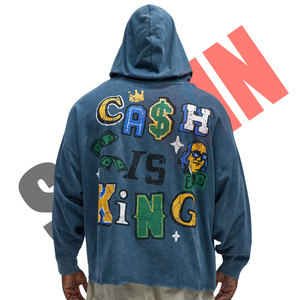 Sweat-shirt à capuche imprimé personnalisé de haute qualité fabriqué en usine, coupe classique, motif uni, personnalisé, 100% coton, hiver - Product Image 4