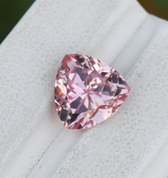 Zafiro AAA Padparadscha: Piedra preciosa facetada de corte trillón, 11X11X6mm 5,76 Cts Lab Sapphire Corindón Piedra preciosa
