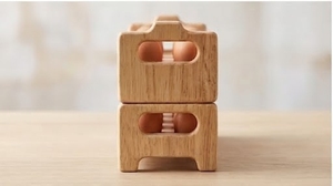 Minimalist Wood <b>Egg</b> Storage Box Rectangle Shape 2 Compartments <b>Eco</b>-Friendly Large Capacity Dishwasher Safe Kitchen Food - Product Image 4