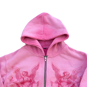 Sweat à capuche en coton molletonné surdimensionné pour homme, personnalisé, entièrement zippé, imprimé, respirant, idéal pour l'hiver, à prix abordable - Product Image 3