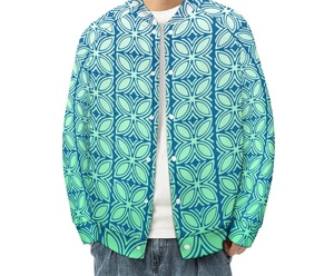 Custom Polyester Bomber Jacket Men Vintage Baseball Streetwear Stand <b>Button</b> Embroidery Long Sleeved Winter Reversible Windproof - Product Image 3
