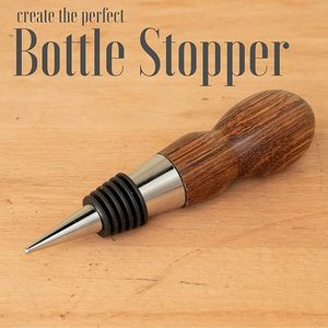 Classics Chrome Style Bottle Stopper With Threaded Post for Attaching Handmade or Lathe Turned Handles Chrome Stoppers - Product Image 3