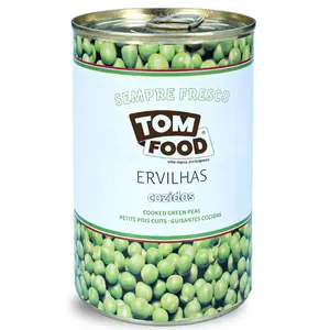 Comida de TOM de alta calidad, guisantes verdes enlatados, 425g