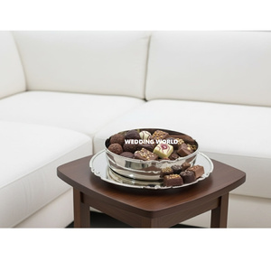 Tazón de Chocolate de acero decorativo para mesa, tazón dulce hecho a mano de calidad superior, tazón de Chocolate de diseñador con acabado plateado - Product Image 6