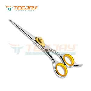 Custom Logo Professional <b>Barber</b> Scissors High Hardness Straight Hair Dressing Shears Stainless Steel <b>Blade</b> Right-Handed Long - Product Image 2