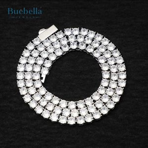 Venta caliente 5mm Moissanite Diamond Tennis Collar para hombres 925 Plata 14K Chapado en oro blanco - Product Image 2