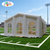 Tente de mariage gonflable de style européen blanc, tente de réception gonflable avec fenêtre arquée pour mariage en plein air, location d'événements