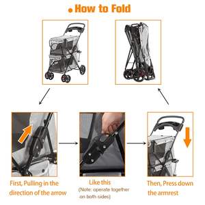 Cochecito para mascotas Meslin, proveedor de Vietnam, precio bajo, diseño de estilo caliente, carrito para mascotas - Product Image 3