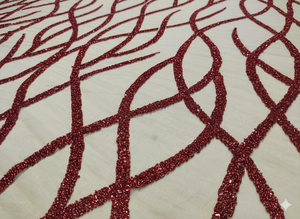 Robes de soirée et de mariage pour femmes en tissu filet respirant fait main, dernier design, perlées, tricotées, brodées, écologiques, non tissées - Product Image 4