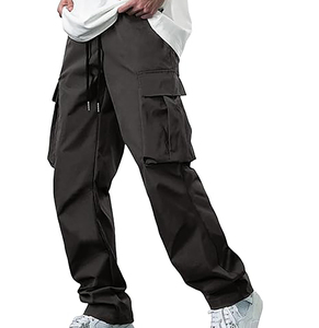 Pantalon de jogging de qualité supérieure pour homme Pantalon cargo taille haute coupe-vent en tissu de toile Pantalon de travail de sport à motif droit - Product Image 4
