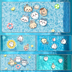 Cute Little Animals Swimming Cartoon <b>Mouse</b> Pad Summer Pool-Themed <b>Mouse</b> Pad - Product Image 1