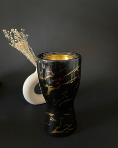 Brûleur d'encens en pyramide de marbre classique avec base en bois et trous de ventilation pour Oud & Bakhoor - Product Image 2