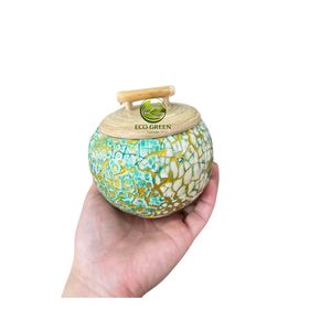 Artisan <b>Ceramic</b> Storage Jars with Bamboo Lids Mosaic Design Kitchen Counter Organizer Handmade Home Decor - Product Image 1