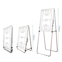 Pizarra Táctica de Baloncesto Magnética Portátil, Ajustable, Plegable, con Marco de Aluminio, Equipo de Entrenamiento de Pizarra Blanca Abatible