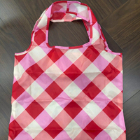Sac de courses en polyester et nylon écologique 78 g/m² 210D, motif rayé, logo personnalisé, design pliable, poignée longue, pour le voyage