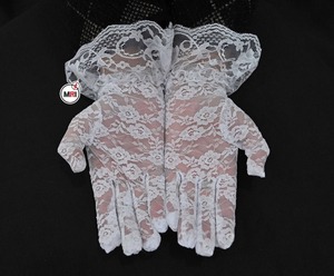 Wholesale 2025 Customized OEM <b>White</b> Black <b>Lace</b> Gloves Comfortable Breathable Anti Pilling Low Price Glove Embroidery Patch <b>Lace</b> - Product Image 5