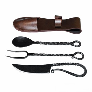 Ensemble de couverts vintage noirs en métal de haute qualité pour restaurant hôtel usage domestique à prix abordable - Product Image 6
