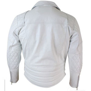 Chaqueta de Motociclista de Piel Vacuna Genuina para Hombre, Estilo Casual con Cierre y Cuello Alto, Corte Ajustado, Nueva Colección de Invierno - Product Image 2