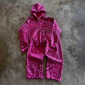 Custom High Quality Cotton Tracksuit Men <b>Hoodie</b> and Jogger Set Oversized Pullover Hoodies Sweatpants Washed 2 Piece Set for Men - Product Image 6