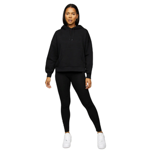 Sweats à capuche à épaules tombantes pour femme, vente chaude, fermeture éclair, streetwear tendance, sweat-shirt gris surdimensionné, poids lourd, logo personnalisé pour femme - Product Image 6