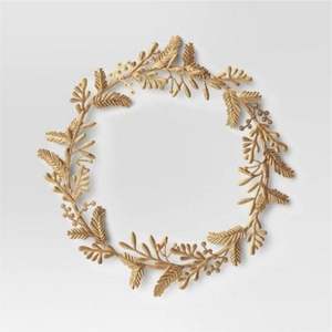 Rustic Metal Leaf <b>Wreath</b> Wall Decor Copper Finished Iron Oak Leaves Garland Indoor <b>Outdoor</b> Artificial Flower <b>Wreath</b> forChristmas - Product Image 6