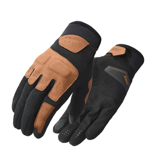 Gants de moto à doigts entiers en cuir et spandex respirants antidérapants pour le sport - Product Image 3