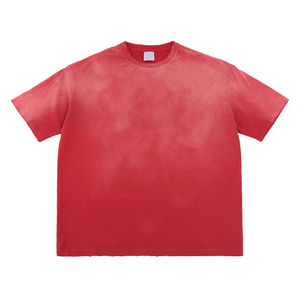 Camiseta deportiva de algodón lavado ácido Vintage de alta calidad personalizada para hombre, camisetas de secado rápido de peso pesado de gran tamaño - Product Image 2