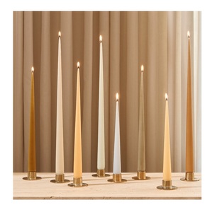 Bougeoir conique en métal de haute qualité pour mariage de table et décoration de la maison support conique de bougie fini or - Product Image 1