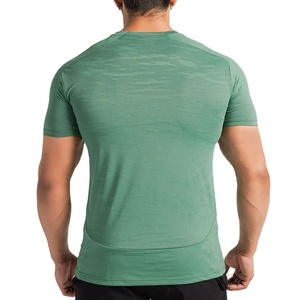 T-shirt de compression pour entraînement de gym à bas prix, design personnalisé à col ras du cou, sans couture, respirant, 100% coton - Product Image 2