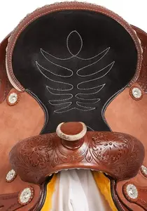 Selle de cheval western en cuir véritable, faite à la main, importée, pour le saut d'obstacles, l'endurance, l'équitation western, vente en gros - Product Image 4