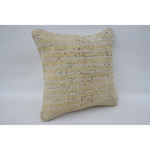 Beige Wool Kantha Patchwork Eco-Friendly Non-Slip <b>Bolster</b> <b>Pillow</b> 12x12 Inch Woven Embroidered Vintage Square Decorative - Product Image 2