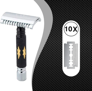 Anaaif มีดโกนโลหะขอบสองด้านคุณภาพสูงสำหรับผู้ชายที่มีคุณภาพสูงชุบด้วยเหล็กสีโรสโกลด์กำจัดขนใต้วงแขนขนมปังดูแลส่วนบุคคล - Product Image 5