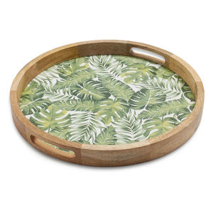 Bandeja esmaltada redondeada de diseño personalizado, bandeja de madera con esmalte de color para suministros de cocina para hoteles - Product Image 6