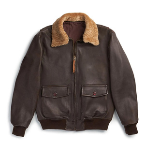 Chaqueta de piloto de cuero hecha a mano para hombres con opciones de personalización para un estilo único y una calidez superior para invierno y exteriores - Product Image 1
