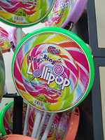 Top Giant Lollipop Multi Colored Hard Plastic Stick With Mini Fruity Candy And Sweet Marshmallows In Bag