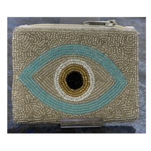 Ladies Evil Eye Beaded Evening Clutch Bags Luxury Envelope acrylic Coin Bag for Women Bohemian Women Messenger Bag from India - Product Image 6