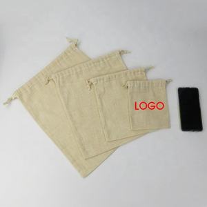 Eco-friendly Durable Reusable Promotional Folding Cotton <b>Drawstring</b> Gift <b>Pouch</b> with Customizable Sizes for Grocery Storage - Product Image 5