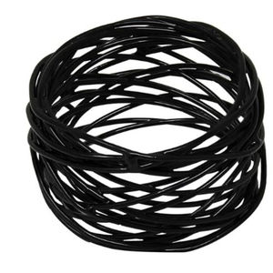 Servilletero de metal negro redondo de diseño elegante y servilletero de aro de metal, vajilla, equipo de restaurante a un precio asequible - Product Image 6