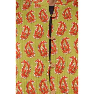 Women's Lightweight Cotton <b>Quilted</b> Green <b>Jacket</b> Printed Design-SHKL1026 - Product Image 6