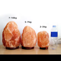 Cadeau de vacances décoration lampe au sel en cristal lampe au sel de l'Himalaya rose naturel avec interrupteur tactile à intensité variable