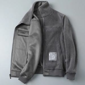 Caliente elegante 2023 nueva moda algodón hombres chaqueta de invierno negocios Casual cremallera Stand Collar chaqueta de los hombres - Product Image 3