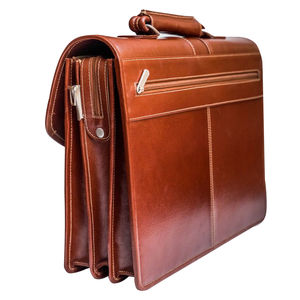 Sac à dos professionnel pour ordinateur portable en cuir de vachette 100% durable, portable, artisanal, avec compartiments organisateurs - Product Image 2