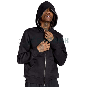 2025 sweat à capuche zippé vierge sérigraphie sweats à capuche zippés coton lourd sweat à capuche zippé personnalisé avec des prix bon marché à vendre - Product Image 1