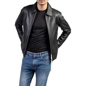 Veste en cuir de haute qualité pour hommes, design personnalisé, prix raisonnable pour un usage décontracté en hiver, veste en cuir grande taille pour hommes - Product Image 1