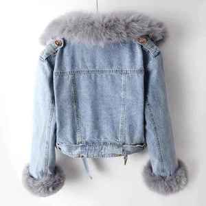 Wholesale New Fashion Multicolor Button <b>Up</b> Plus Size Women Coats and Denim Jacket Winter 2024 Customized <b>Jean</b> Denim Jackets - Product Image 2