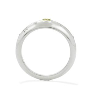 Bague en argent sterling plaqué or rose avec péridot et topaze blanche, bague ajustable tendance - Product Image 3