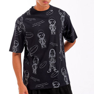 Diseño adecuado de fábrica Producto más vendido Camiseta para hombre 2025 Último diseño Color liso Hip Hop Camiseta serigrafiada - Product Image 2